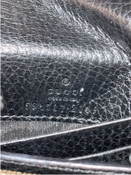 Gucci GG Marmont Compact Wallet Black Leather GG Supreme Canvas - Picture 10 of 15